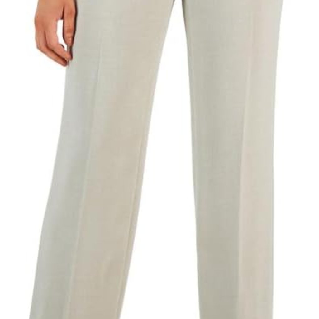 Summer-Ready Women's Mid-Rise Straight-Leg Pant In Straw Color, Size 14